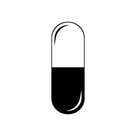 Medical pill. Medicine icon. Capsule healthcare icon.のイラスト素材