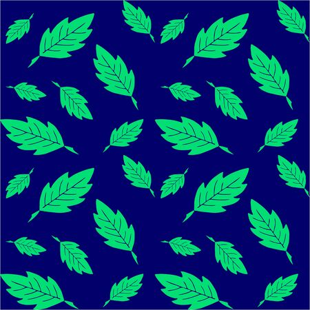 Leaf pattern. Spring, summer or autumn symbol. Vector illustration.のイラスト素材