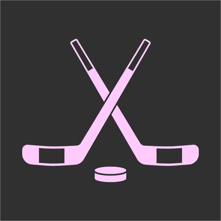 hockey icon, winter sport sign, vector illustrationのイラスト素材