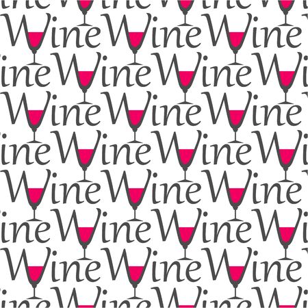 wine background, template, pattern, vector illustrationのイラスト素材