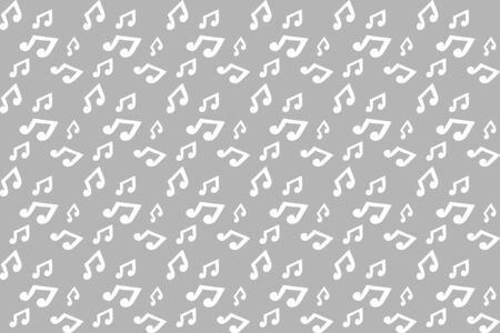 Art music note seamless pattern, doodle musical signs. Signature note symbol for web site design and mobile apps. Simple note pictogram. Hand drawing vector illustration.のイラスト素材