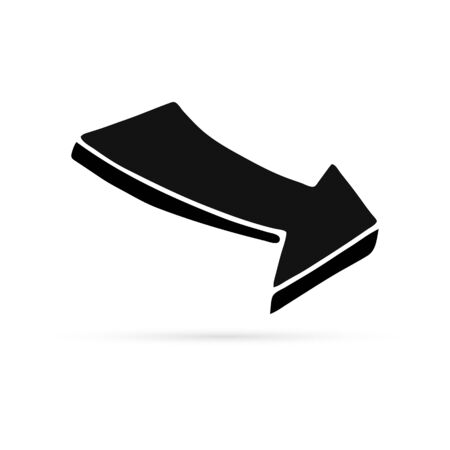 arrow icon, kids hand drawing, vector illustrationのイラスト素材