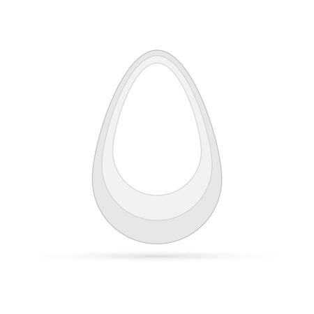Easter egg sticker, icon isolated on white. Vector stock illustration for Easter holidays design with different color. Spring holiday.のイラスト素材