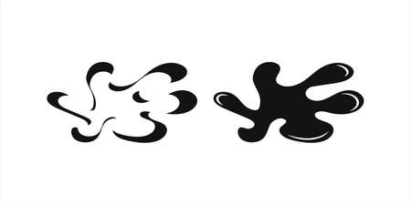 Doodle splat or spot icon. Stencil vector stock illustration. EPS 10のイラスト素材