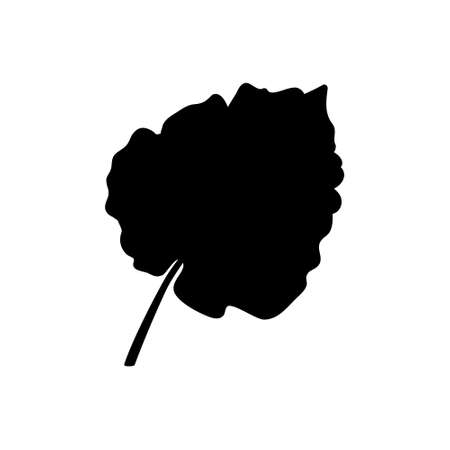 Doodle leaf icon isolated on white. Stencil leaf of mulberry. Vector stock illustration. EPS 10のイラスト素材