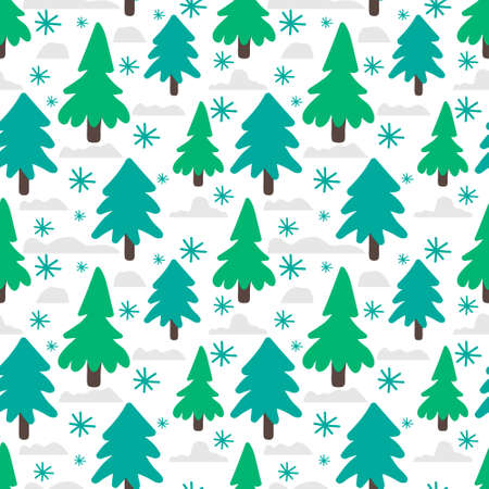 Xmas seamless pattern isolated on white. Cartoon vector stock illustration. EPS 10