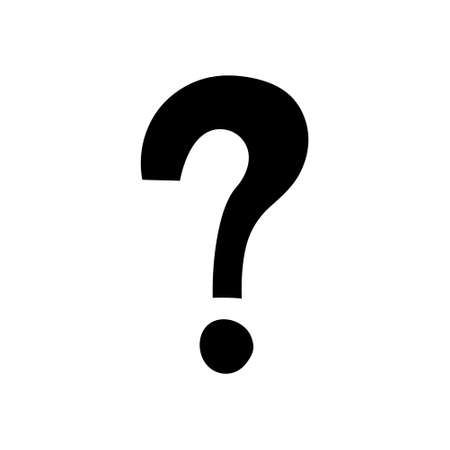 Doodle question mark icon isolated on white. Vector stock illustration. EPS 10のイラスト素材