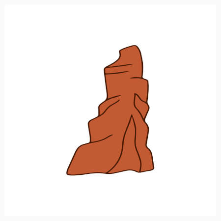 Stone icon isolated on white. Vector stock illustration. EPS 10のイラスト素材