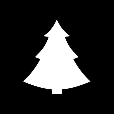 Christmas tree icon. Holiday design. Xmas sign. Winter symbol. Vector stock illustration.のイラスト素材