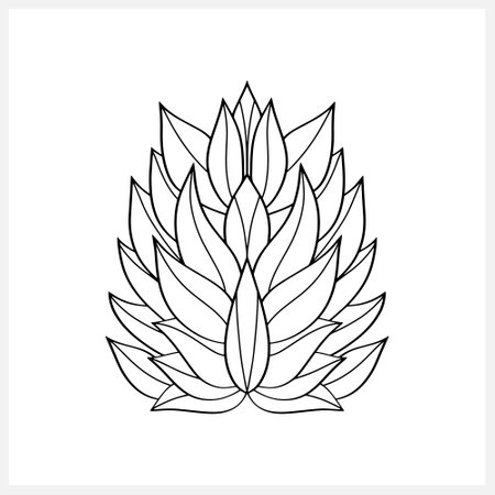 Doodle leaf isolated on white. Coloring page book, Sketch vector stock illustration.のイラスト素材