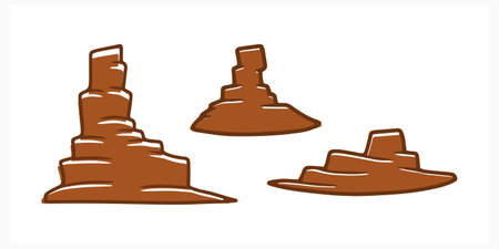 Stone icon isolated on white. Vector stock illustration.のイラスト素材