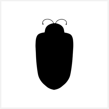 Doodle insect icon isolated on white. Hand drawing art. Stencil animal.のイラスト素材