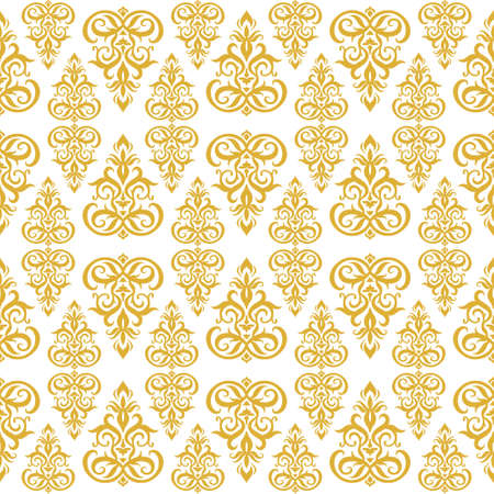 Vintage seamless pattern isolated on white. Retro vector stock illustration.のイラスト素材