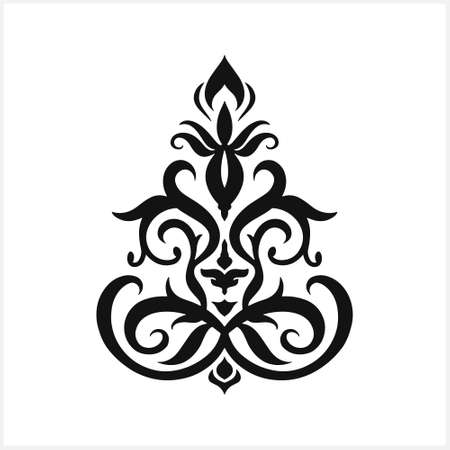 Vintage ornament. Stencil element.のイラスト素材