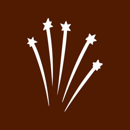 Doodle burst icon. Celebrate salute with stars. Sketch vector stock illustration.のイラスト素材
