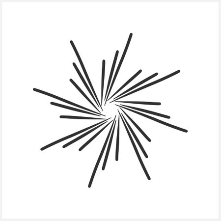 Doodle burst icon. Celebrate salute with stars. Sketch vector stock illustration. EPS 10のイラスト素材
