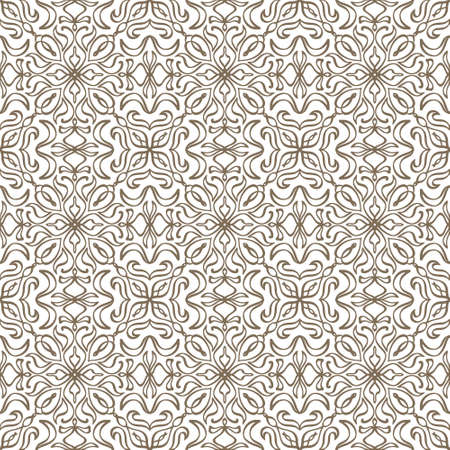 Vintage seamless pattern isolated on white. Doodle hand drawn art line. Sketch vector stock illustration. EPS 10のイラスト素材