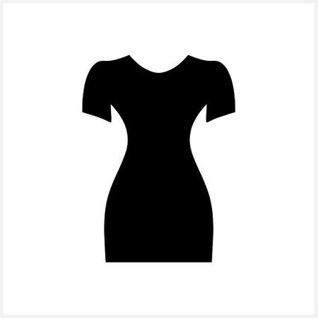 Doodle dress clip art isolated. Fashion icon.のイラスト素材