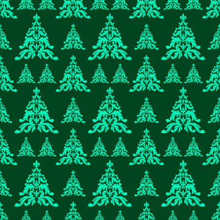 Xmas seamless pattern. Stencil christmas tree. Vector stock illustration. EPS 10のイラスト素材