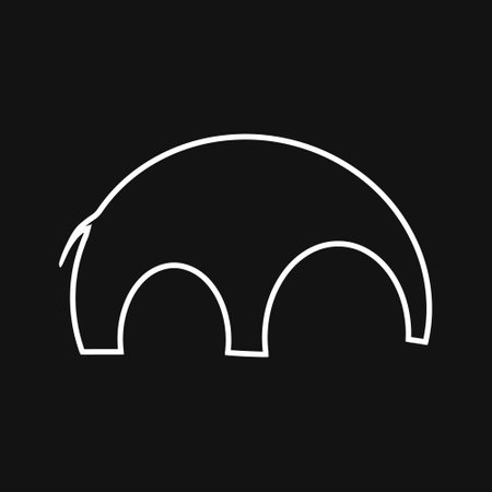 Sketch animal. Elephant clipart. Vector stock illustration. EPS 10のイラスト素材