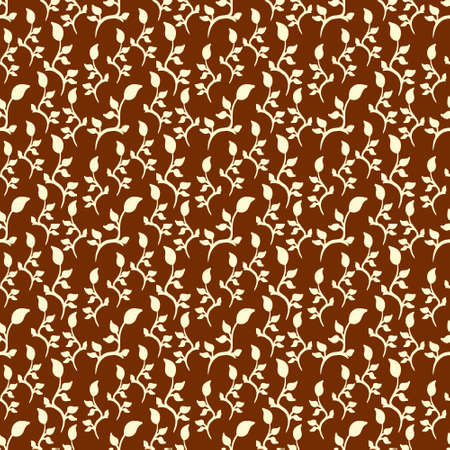 Doodle leaf seamless pattern Branchのイラスト素材