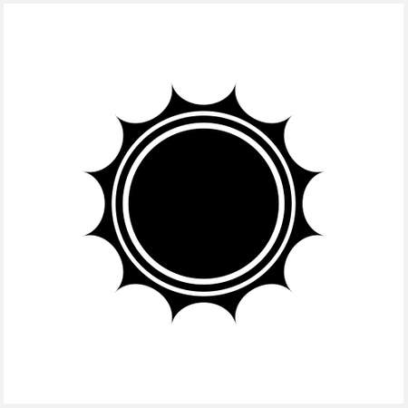 Sun icon isolated. Stencil clip art. Vector stock illustration. EPS 10のイラスト素材