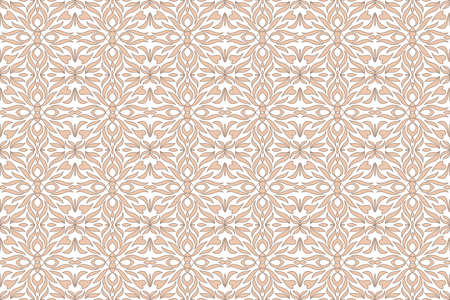 Vintage seamless pattern isolated Hand drawn art. Vector stock illustration.