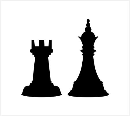 hess rook icon Chess queen figure piece. tournament game. Vector stock illustration. EPS 10のイラスト素材