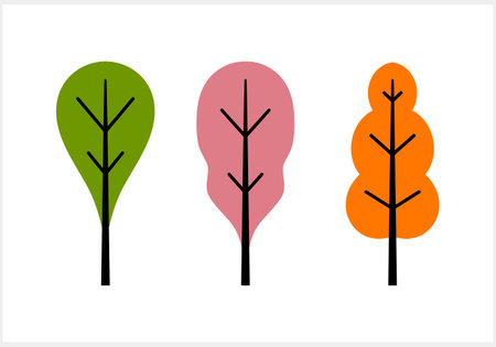Cartoon tree icon isolated. Vector stock illustration. EPS 10のイラスト素材