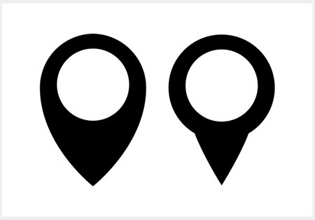 Map pointer icon isolated. GPS location symbol. Stencil Vector stock illustration. EPS 10のイラスト素材