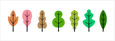 Cartoon tree icon isolated. Vector stock illustration. EPS 10のイラスト素材
