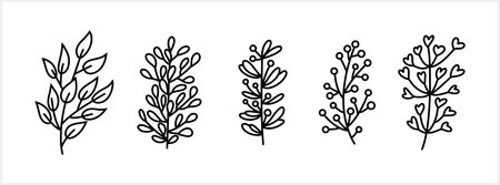 Doodle tree icon isolated. Sketch clipart Vector stock illustration. EPS 10のイラスト素材