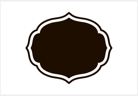 Stencil badge icon isolated Frame border vector stock illustration EPS 10のイラスト素材