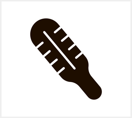 Stencil thermometer icon Engraving clipart Vector stock illustration EPS 10のイラスト素材