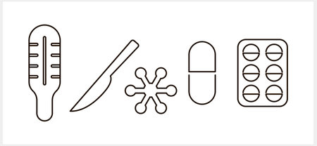 medicine icon isolated. Sketch clipart Vector stock illustration. EPS 10のイラスト素材