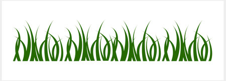 borders. Black and green grass. Tufts of grass. Vector stock illustration EPS 10のイラスト素材