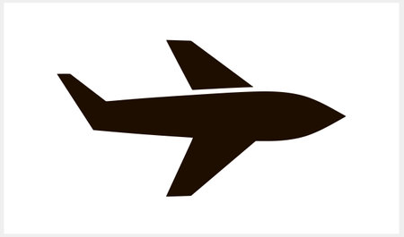 Doodle airplane icon isolated. Hand drawn clipart. Stencil vector stock illustration. EPS 10のイラスト素材