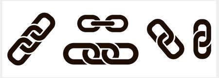 Link icon isolated. chain link symbol. Stencil Hyperlink vector stock illustration EPS 10のイラスト素材