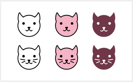 Doodle cat clipart isolated. hand drawn art. sketch animal. Vector stock illustration. EPS 10のイラスト素材