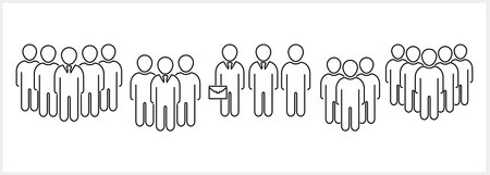 Group of people Team Social media marketing icon Network clipart Vector stock illustration EPS 10のイラスト素材