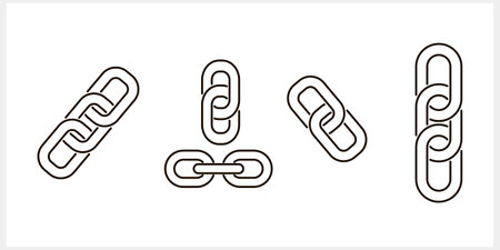 Chain Link icon isolated. Sketch Hyperlink vector stock illustration EPS 10