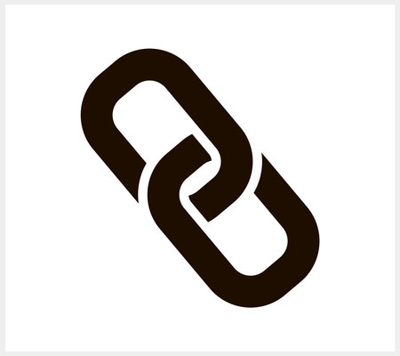 Link icon isolated. chain link symbol. Stencil Hyperlink vector stock illustration EPS 10のイラスト素材