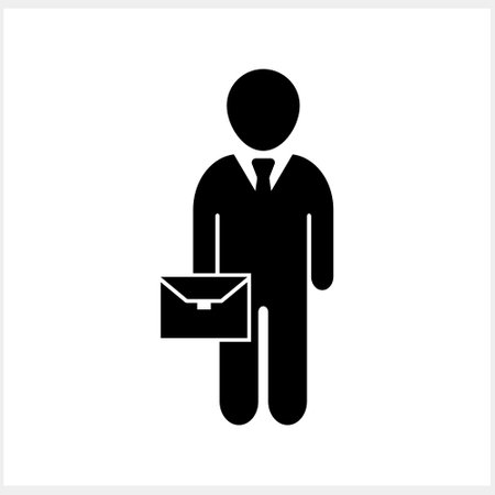 Social media marketing man icon People clipart Vector stock illustration EPS 10のイラスト素材