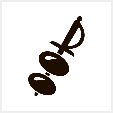 Stencil skewer olive icon isolated Food clipart Vector stock illustration EPS 10のイラスト素材