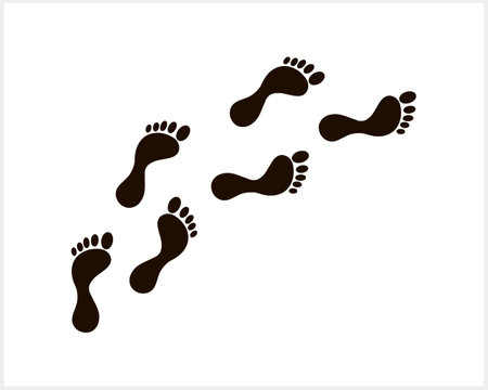 Foot print icon isolated. Human footprint. Footcare symbol. Travel barefoot. Vector illustration EPS 10のイラスト素材