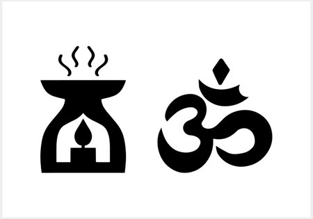 Yoga icon isolated. Oriental design element. Hand drawn stenci. Doodle vector stock illustration. EPS 10のイラスト素材