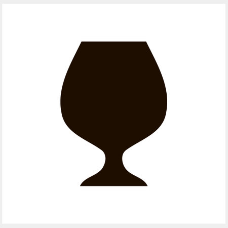 Wine glass toast icon isolated. Stencil wine wiskey Hand drawn Vector stock illustration EPS 10のイラスト素材