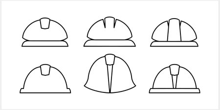 Hard hat icon Building sketch cloth clipart Vector stock illustration EPS 10のイラスト素材