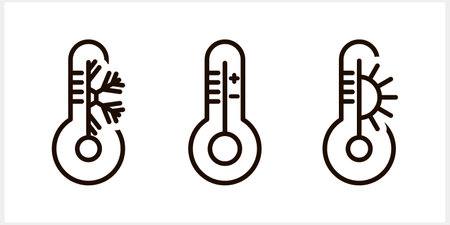 Outline weather clipart isolated Doodle thermoneter art sketch Vector stock illustration EPS 10