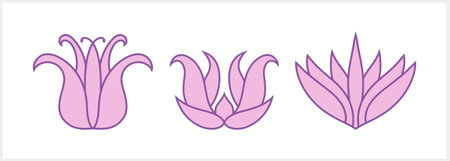 Lotus flower doodle icon isolated. Stencil vector stock illustration. EPS 10のイラスト素材